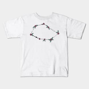 Vela (Sails) Constellation Roses and Hearts Doodle Kids T-Shirt